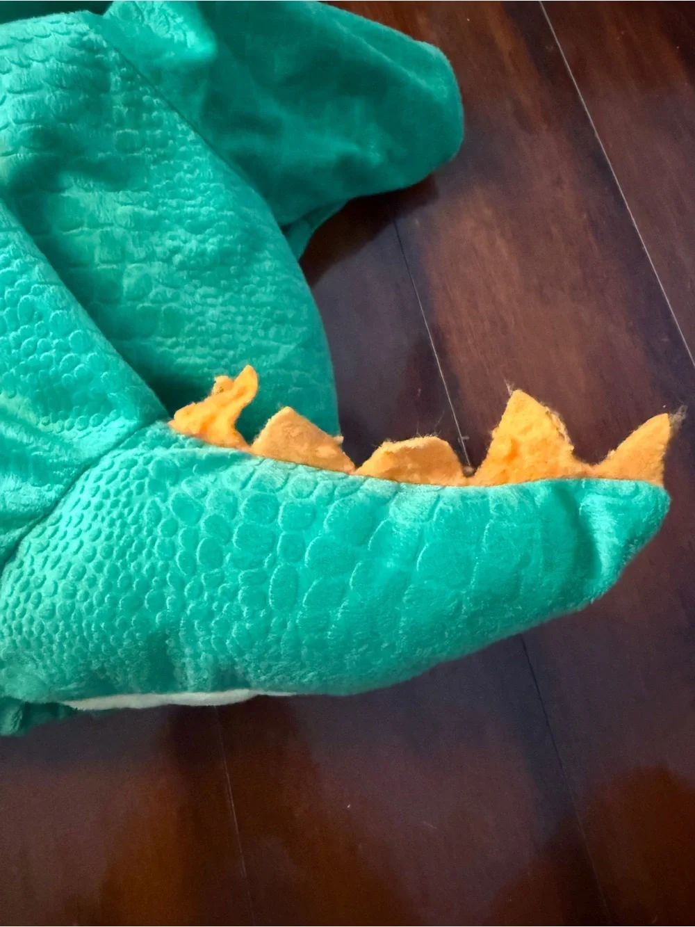 Baby Green Triceratops Hooded Costume with Yellow Belly